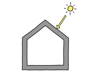 impacto del sol en edificio con inercia termica